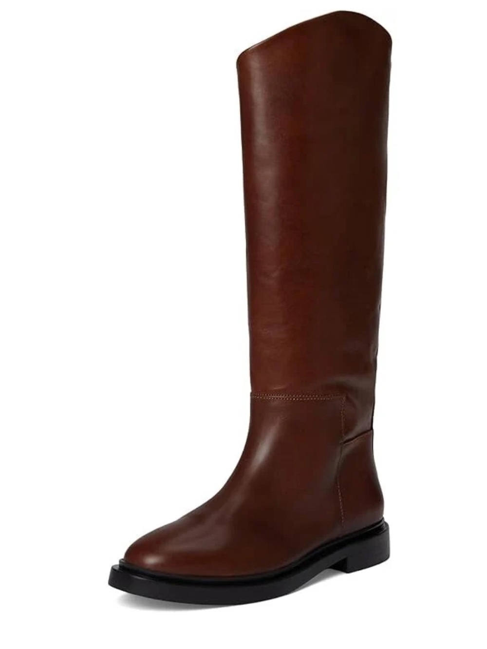 Steve Madden Brown Leather Round Toe Knee High Boots, Brown, Size 9, NWOT